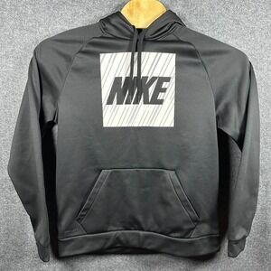 Nike Dri-FIT Hoodie Mens Large Black Pullover Sweatshirt Athletic Activewear‎